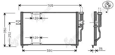 Radiador de aparelho de ar condicionado Volvo V40 VW