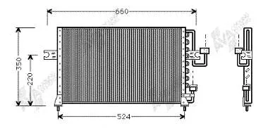 Radiador de aparelho de ar condicionado Hyundai Accent 1