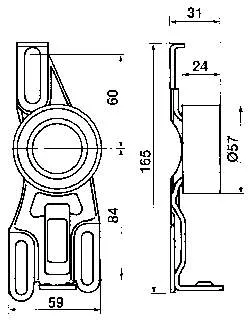 Rolo de reguladora de tensão da correia do mecanismo de distribuição de gás Peugeot 205 1 741A, C