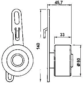 Rolo de reguladora de tensão da correia do mecanismo de distribuição de gás Ford Transit 3 V