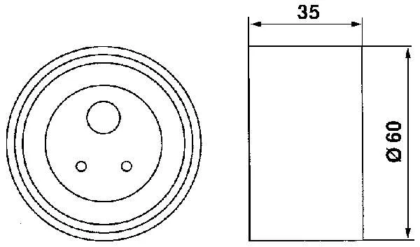 Rolo de reguladora de tensão da correia do mecanismo de distribuição de gás KIA Sorento 1 JC