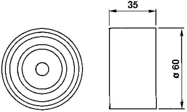 Rolo parasita da correia do mecanismo de distribuição de gás Subaru Impreza 1 GC