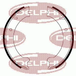 Sapatas do freio de estacionamento BSA220500 Open Parts