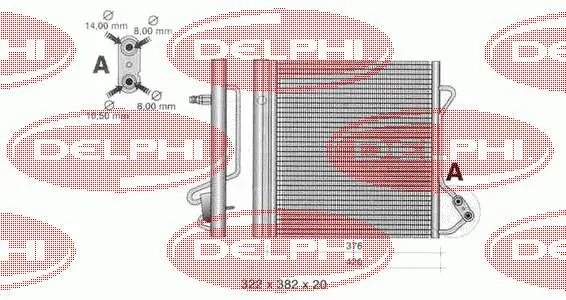 Radiador de aparelho de ar condicionado BC810 Magneti Marelli