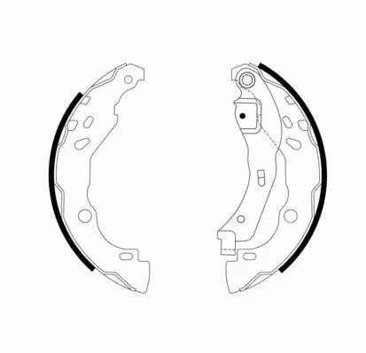 Sapatas do freio traseiras de tambor HSTRE024 NTY