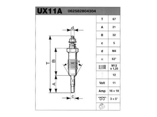 Vela de incandescência UX11A Magneti Marelli