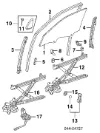 Mecanismo de acionamento de vidro da porta dianteira esquerda Toyota Camry IV