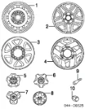 Porca de roda 9094201104 Toyota
