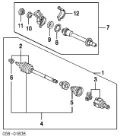 Bota de proteção interna de junta homocinética do semieixo dianteiro Honda Pilot I