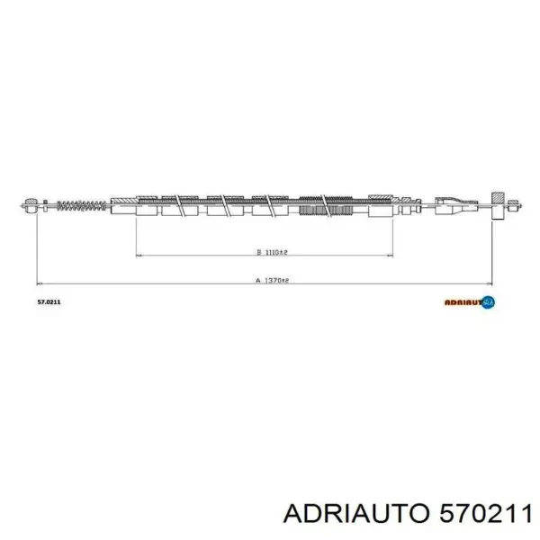 Cabo traseiro direito/esquerdo do freio de estacionamento 570211 Adriauto