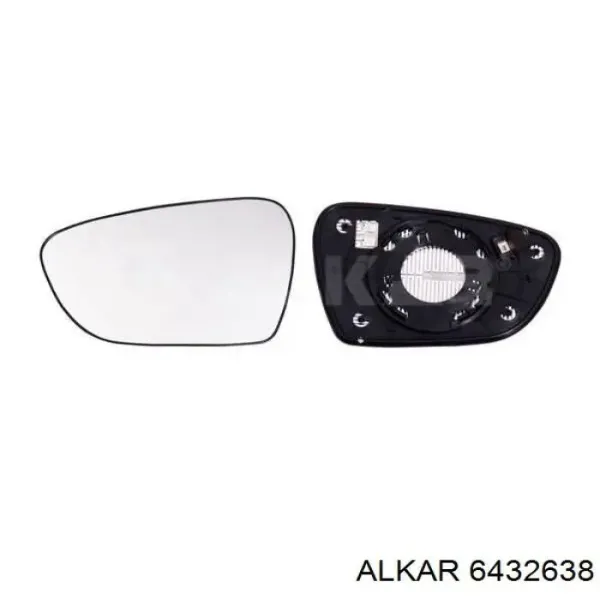 Compre 6432638 Alkar Elemento espelhado do espelho de retrovisão direito