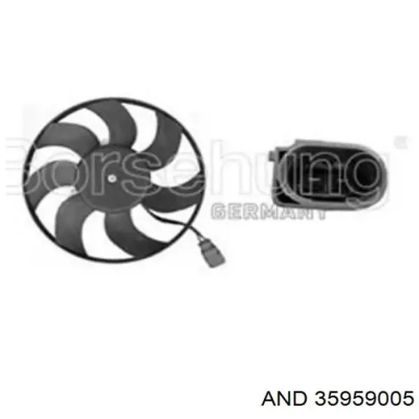 Ventilador elétrico de esfriamento montado (motor + roda de aletas) direito 35959005 AND