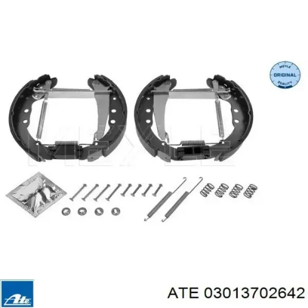 03013702642 ATE Sapatas do freio traseiras de tambor