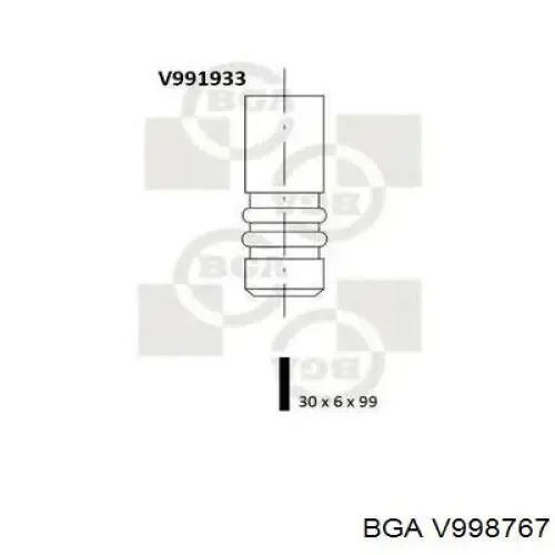 Válvula de admissão V998767 BGA