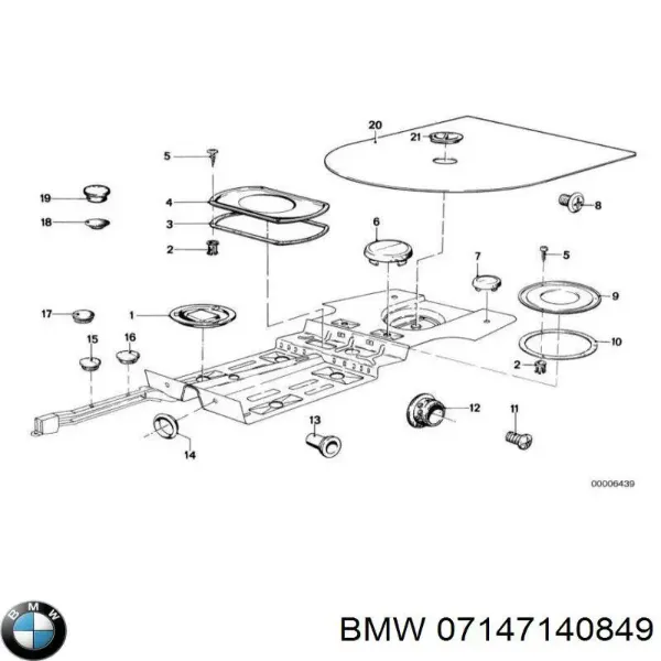Tampão de fundo de carroçaria BMW 5 