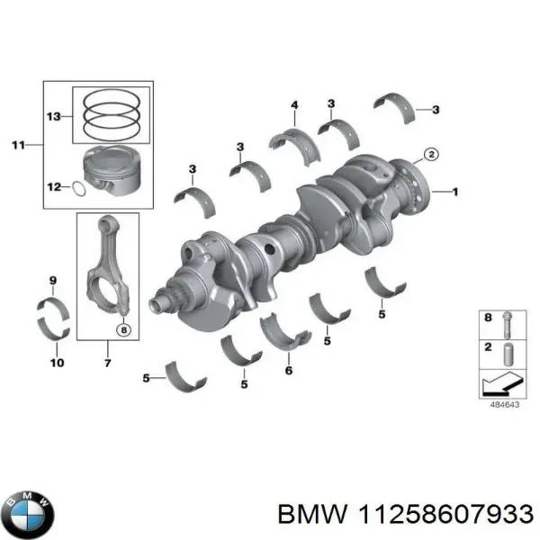 Reguladora de tensão da cadeia do mecanismo de distribuição de gás 11258607933 BMW