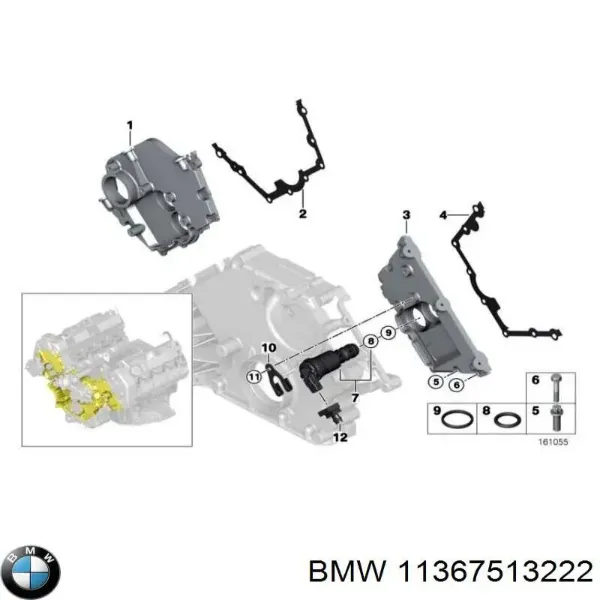 Vedante de regulador das fases de distribuição de gás 11367513222 BMW