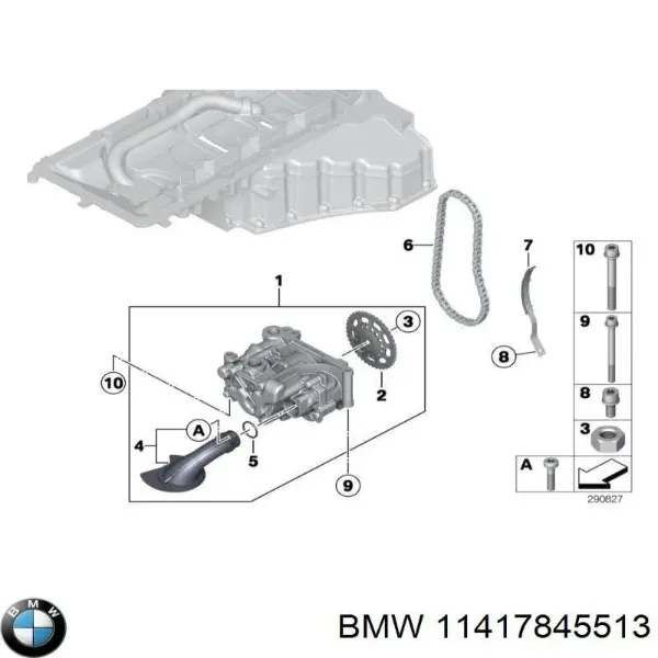 Bomba de óleo 11417845513 BMW