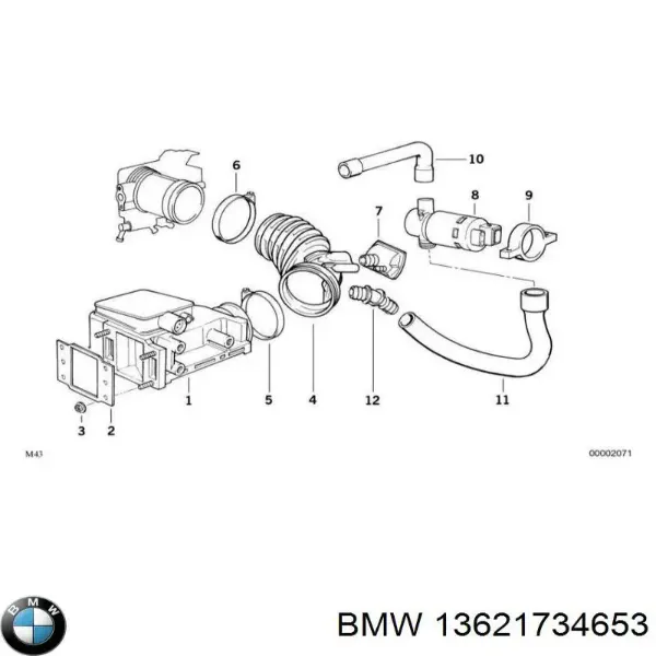 Sensor de fluxo (consumo) de ar, medidor de consumo M.A.F. - (Mass Airflow) 0280200205 Bosch