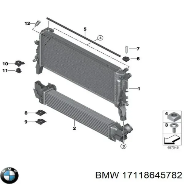 Radiador de esfriamento de motor 550310 NRF