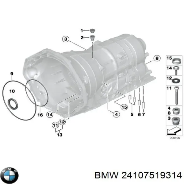 Kit de reparação da Caixa Automática de Mudança 734317370 ZF Parts