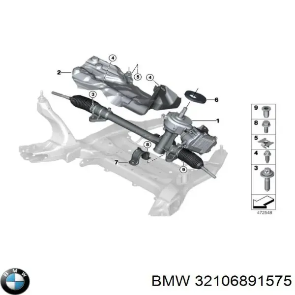 Cremalheira da direção 32105A24220 BMW