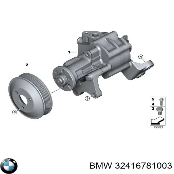 Bomba da Direção hidrâulica assistida 32416781003 BMW