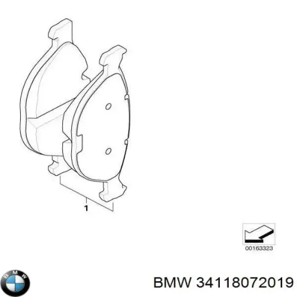 Disco do freio dianteiro 34118072019 BMW