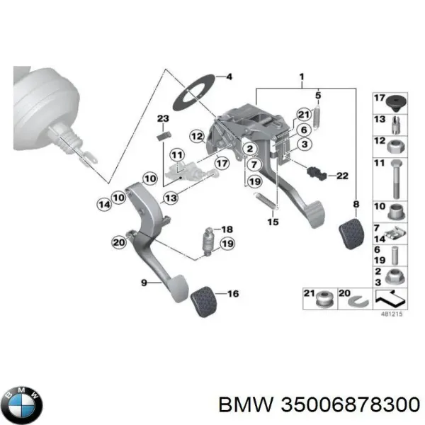 Pedal de embraiagem BMW 3 E90
