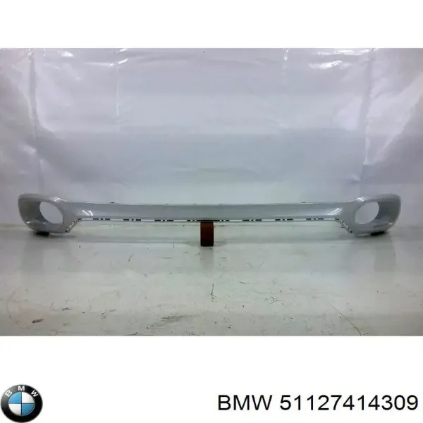 Placa sobreposta central do pára-choque traseiro 51127414309 BMW
