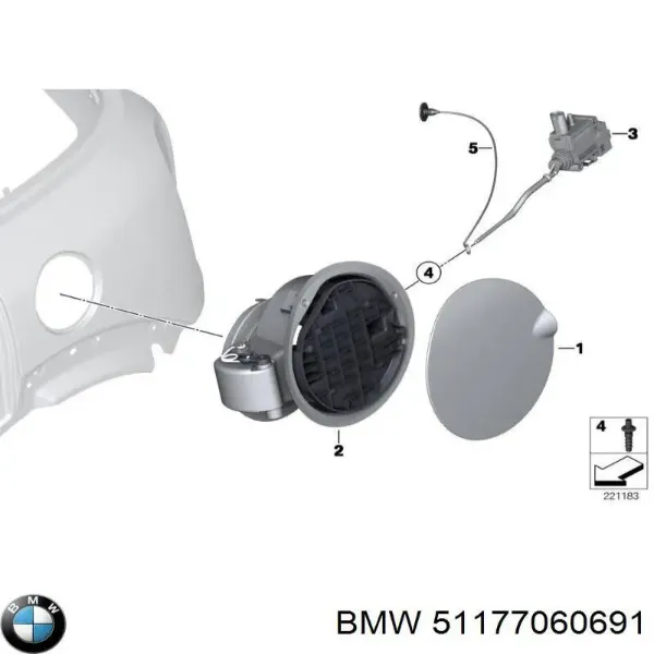 Alcapão do tanque de combustível BMW 1 