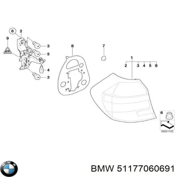 Alcapão do tanque de combustível para BMW 1  E81, E87