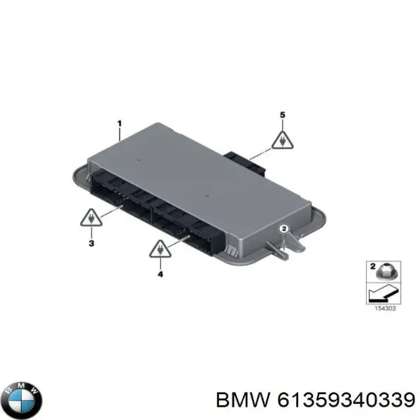 Unidade de controlo de iluminação 61359340339 BMW