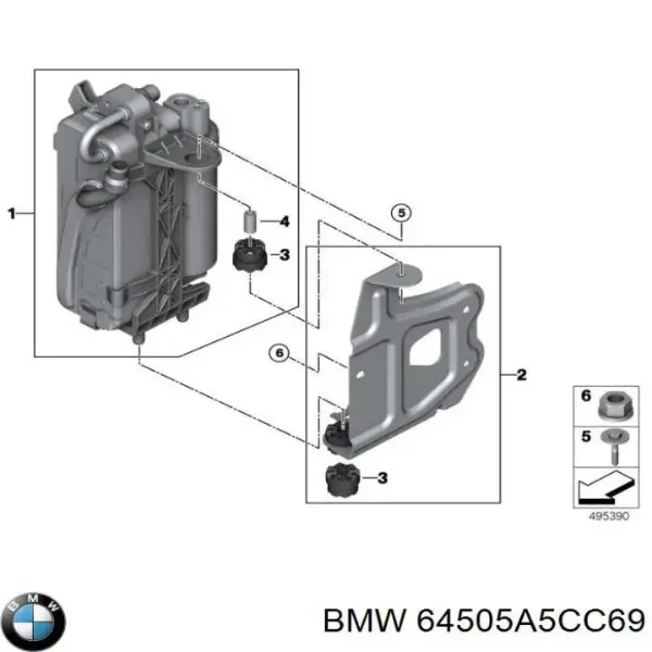 Radiador de aparelho de ar condicionado 6805342 BMW
