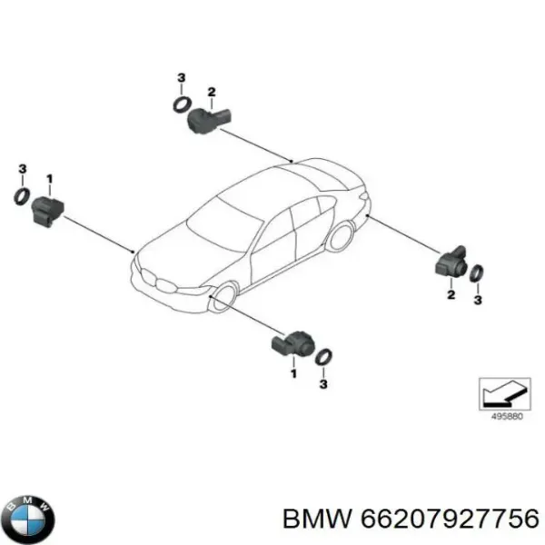 Sensor dianteiro lateral de sinalização de estacionamento (sensor de estacionamento) 32327109 Volvo