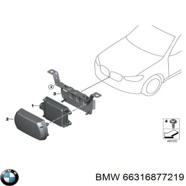 Placa sobreposta do pára-choque dianteiro 6877219 BMW