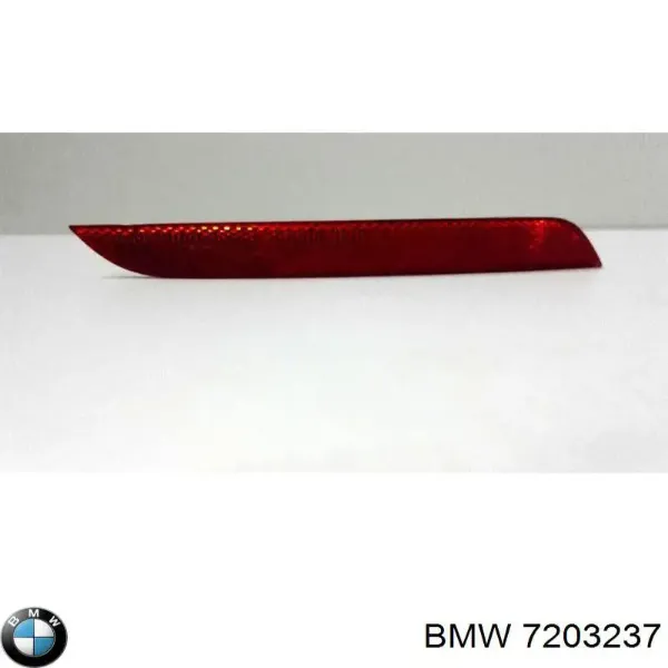 Retrorrefletor (refletor) do pára-choque traseiro esquerdo 7203237 BMW