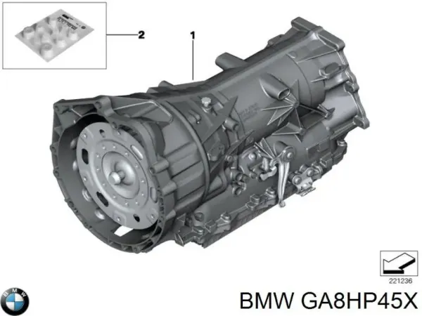Caixa Automática de Mudança montada GA8HP45X BMW