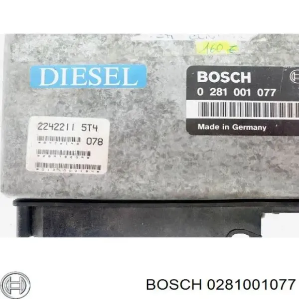 Módulo de direção (Centralina eletrônica) de motor 0281001077 Bosch