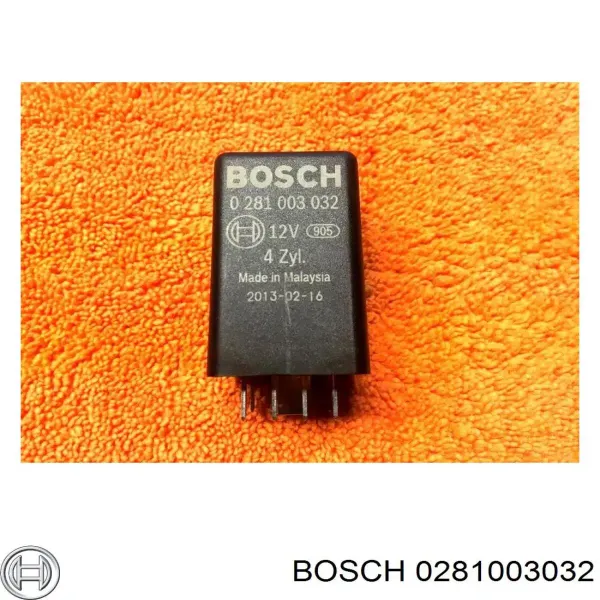 Relê das velas de incandescência 0281003032 Bosch