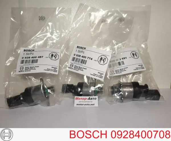 Válvula de regulação de pressão (válvula de redução da Bomba de Combustível de Pressão Alta) Common-Rail-System 0928400708 Bosch