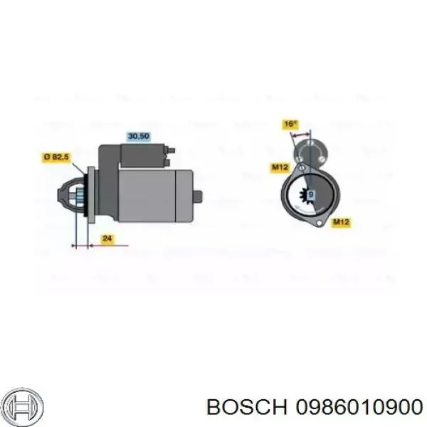 Motor de arranco 0986010900 Bosch