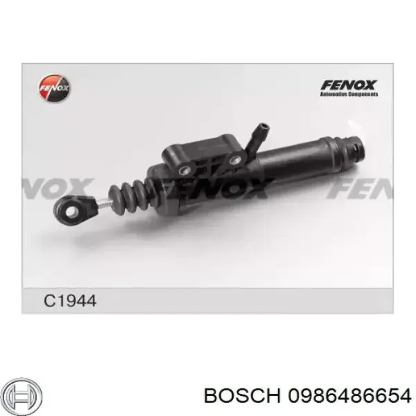 Cilindro mestre de embraiagem 0986486654 Bosch