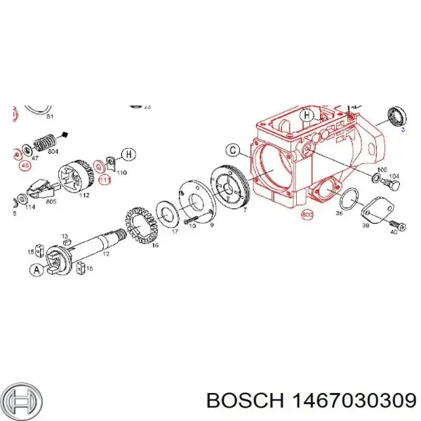 Bomba de combustível mecânica 1467030309 Bosch