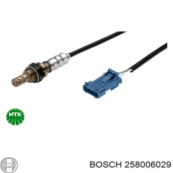 Sonda lambda, sensor de oxigênio depois de catalisador 258006029 Bosch