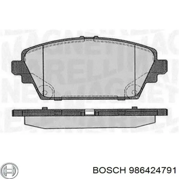 Sapatas do freio dianteiras de disco 986424791 Bosch