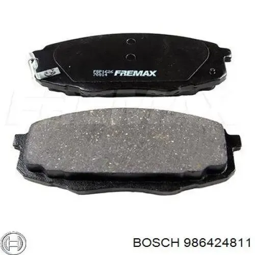 Sapatas do freio dianteiras de disco 986424811 Bosch