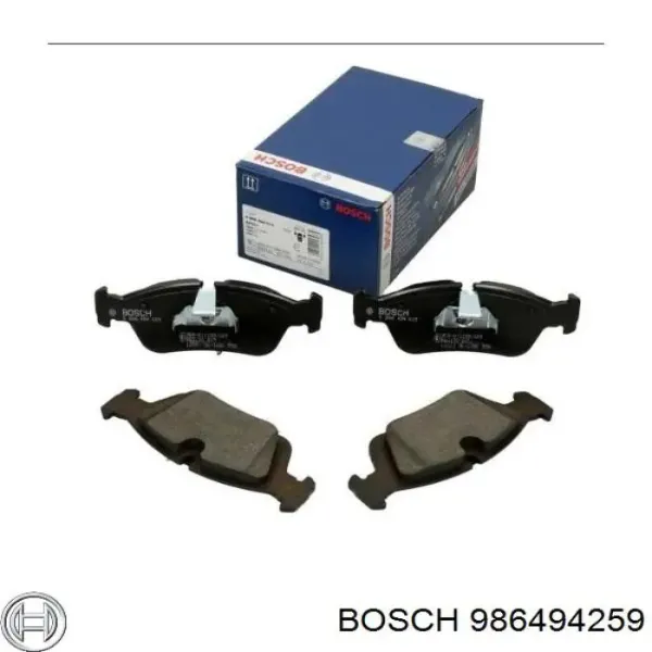 Sapatas do freio dianteiras de disco 986494259 Bosch