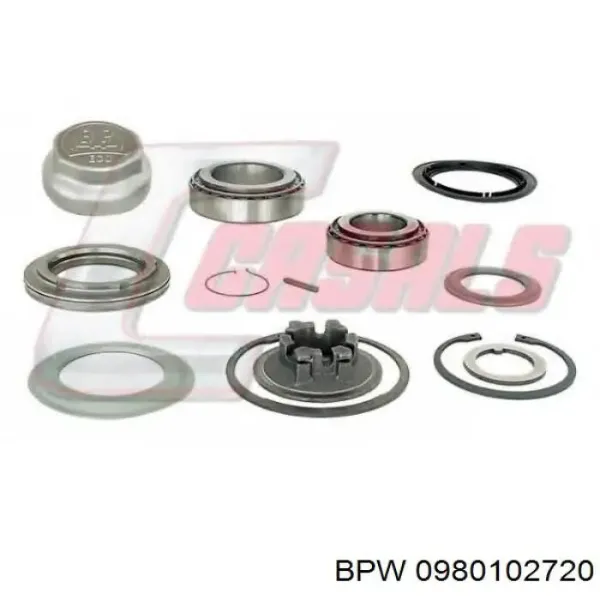 Rolamento de cubo dianteiro 0980102720 BPW