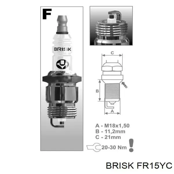 Vela de ignição FR15YC Brisk